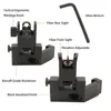 45 graders offset Flip Iron Sight Fiber Optic Sight Compatible med Picatinny Wei