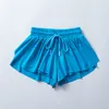 Lu158 Yoga short skirt for parent-child sports, quick drying, running, tennis skirt with pockets, drawstring, breathable shorts