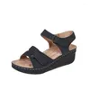 Jurk Schoenen Dames Sandalen Zachte Bodem Sleehak Zomer Platform Sandalias Mujer Elegante Wiggen