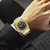 Relógios de pulso PINTIME Homem Relógio Luxo Cinta de Aço Inoxidável Top Marca Quartz Relógio de Pulso À Prova D 'Água 30m Calendário Luminoso Esportes Relógio Casual