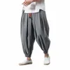 2024 Nieuwe Oversize Mannen Losse Harembroek Herfst Chinese Linnen Overgewicht Joggingbroek Hoge Kwaliteit Casual Merk Broek Mannelijke e0po #