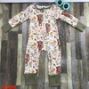 Pagliaccetto con cerniera per neonato in fibra di bambù stampato vestiti per bambina neonato body nato tutina per neonato abbigliamento per neonati in bambù240327