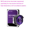 Enheter WD Purple 3TB Surveillance Intern hårddiskskiva 3,5 "64M Cache SATA III 6GB/S 3T 3000 GB HDD HD -hårddisk för CCTV DVR NVR