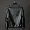 2023 Autumn New Men Black Biker PU Leather Coat Korean Fi Men Pu Leather Jacket Trend Casual Fit Slim Baseball Clothes 8Xl D7SC#