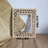 2Pcs Decorative Furniture Parts Carved Wood Po Frames Modern Mirror Frame 240327