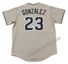 Mäns 1970-2009 San Diego Adrian Gonzalez Adrian Gonzalez Phil Nevin Tito Fuentes Rickey Henderson Willie Montanez Dave Kingman Throwback Baseball Jersey S-5XL