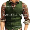 Costume pour hommes Gilet Double boutonnage Col en V Busin Vestes à manches formelles Mariage Groom Party Tuxedo c3cm #