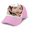 Ball Caps Mode Kunst Mädchen am Telefon Roy Lichtenstein Basketball Cap Männer Frauen Grafikdruck Schwarz Unisex Erwachsene Hut