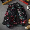 Lente en herfst Graffiti Cool Print Denim Jas Heren Trendy Merk Casual Koreaanse stijl Trendy Losse Veelzijdige Topjas Z3aX #