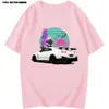Аниме Initial D футболка для R35 Skyline GTR Vaporwave JDM Legend Car Print Shirt Мужская футболка с коротким рукавом из 100% хлопка с рисунком U7BV #