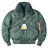 Новый Alpha Martin Winter 45P Кот-ватник Летная куртка-бомбер Мужская повседневная куртка с меховым воротником Свободная бейсбольная военная тактическая куртка J2QF #