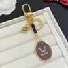 Fashion Key Buckle Car Keychain V Letter Keychains Men Women Tennis Racket Pendant Accessories 4 Color