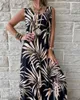 Casual Dresses Wywmy 2024 Ankomst Floral Tryckt för kvinnor Summer Bohemian Vintage Sleeveless Long Dress Elegant Party Maxi