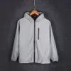 Plus la taille 4XL hommes printemps automne coupe-vent réfléchissant veste imperméable mâle haute rue hip hop manteaux à capuche en vrac y3rn #