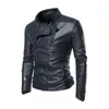 Chaqueta de cuero para hombre, chaqueta impermeable con solapa de motocicleta vintage para otoño e invierno, chaqueta de primer nivel para hombres en Europa y América j9ML #