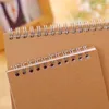 Caqui sketchbook espiral caderno interior em branco papel kraft capa material escolar