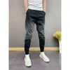 Autumn Winter Mens Casual Jeans Fashion Thicked All-Match Denim Pants High Quality Designer Manliga byxor 240322