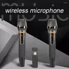 Microphones sans fil USB Microphone Métal Dynamique Sans fil avec récepteur pour discours de réunion