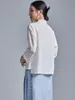 エスニック服の春と夏の中国スタイルのビンテージ刺繍インプアンサム・ハンフ女性のためのモダンなトップシャツotzv9