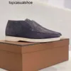 Loro piano lp lorospiasl diseñador zapatos top shopes altos amenazos de caminata adornados hombres hombres mocas de gamuza zapatos pareja de cuero genuino para hombres facto