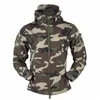 Taktisk militär camoue softshell jacka män vinter varm fleece kappa haj hud vattentät vindbrytare armé jakt kläder 03kt#