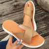 Sandalen dubbele breedband dames tiener slippers open teen slip op strandschoenen vakantieplatform vrouw 2024 trend