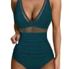 8-kleuren Little Jasmine-badpak Womens Sexy Mesh Spliced Hollow One Piece-badpak nieuwe stijl