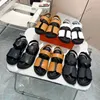 10a designer slide Slippers Beach Classic Flat Sandals Slide Luxury Summer Lady Leather Flip Flops Men Women Slides Size 35-44 Top Quality Leather slippers Flat Heel a