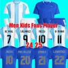 Argentina 24 25 Messis Soccer Jersey Lautaro Martinez Lisandro Martinez Leandro Paredes Gonzalo Montiel German Pezzella Paulo Dybala Spark National Team Home Away