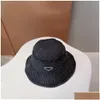 Large Brim Chapeaux Femmes Designer de luxe P Femme lavée et vieillie Cowboy Bucket Hat 22SS Automne Casquette Homme Drop Livraison Mode Accesso Ot2Wk