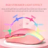 Mice Onikuma CW905 Pink Graduated Color RGB Wired Gaming Mouse USB interface 7 Buttons Design 6speed DPI LED for PC Gamer