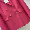 Brand suit women suits coat Designer womens Fashion dinner part jacket long-sleeved pink blazer turndown collar Elegant overcoat Mar 27