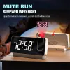 Clocks Smart Digital Projection Clock Smart LED Clock Bedside Digital Alarm Clocks Desktop Table Electronic USB Charge Watch desk clock