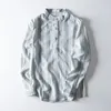 Męskie pullover Cott Linen Shirts LG Rękawowe koszulki Dr Mężczyźni Oddychaj Social Busin koszule męskie topy ts-542 j9ka#