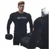 ربيع جديد lg sleeve tirt men men cott fitn t-shirt Sporting Men Bodybuilding tshirt fi streetwear teeshirt homme i3w4#