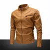 Mens Slim 2023 PU Jaqueta de Couro Motociclista Jaquetas Masculinas Outono Inverno Quente Preto Outwear Casacos 5XL Plus Szie E2jD #