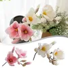 Fiori decorativi Singolo fiore di magnolia Produttore artificiale Decorazione domestica Festa dell'anno di matrimonio Falso