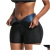 Women'S Shapers Womens Sweat Sauna Pants Body Shaper Slimming Waist Trainer Shapewear Tummy Thermo Leggings Fitness Workout Drop Deli Dhsiy