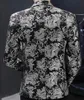 Butikowy męski mody Blazer dżentelmen elegancki i wygodny druk zwykły trend sukienki koreańska szczupła płaszcz 240313