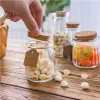 Jars 10Pcs 100/200ML Glass Pudding Jars Yogurt Jars with Cork Lids Glass Containers with Tags and Ropes for Family party Diy Honey