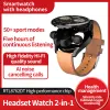 Watches 2023 GT5 Buds Smart Watch Bracelet 2in1 TWS Wireless Earbuds Heart Rate Blood Pressure Sports Waterproof Smartwatch For Huawei