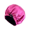 Neue Frauen Satin Motorhaube Doppel Schicht Schlaf Nacht Kappe Seidige Turban Anpassen Abdeckung Hut Für Lockiges, Federndes Haar Styling Zubehör