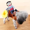 Funny Cowboy Rider Pet Small Medium Dogs Chats – Parfait pour Halloween et les fêtes costumées