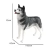 Dekoracje ogrodowe husky pies statua wystrój domu eduactional w wieku przedszkolnym realistyczne zabawki figurowe na wielkanocne prezent urodzinowy