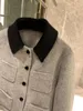 Vestes pour femmes 2024 vêtements d'hiver amour bouton de velours couleur correspondant double face col détachable manteau de laine 1128