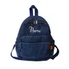 Backpack Customized Mini Women's Denim Embroidery Name Fashion Versatile Unique Gift For Young Ladies