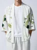 2024 Été Streetwear Kimo Cardigan Imprimer Hommes Japonais Casual Chemise surdimensionnée Hommes Chemise hawaïenne Harajuku Y2K Asiatique Cosplay x3ll #