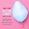 The Candery Cotton Hine avec bol en acier inoxydable 2.0 adapté pour les fêtes, expositions, bonbons – Comprend 3 pots à saveur de fil dentaire et 50 cônes en papier