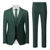 fi Novos homens lazer boutique busin cor sólida terno de casamento calças colete 3 peças conjunto dr blazers jaqueta calças j665 #