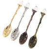 Coffee Scoops 8pcs Tea Spoon Spoons Vintage Carved Decorative Dessert